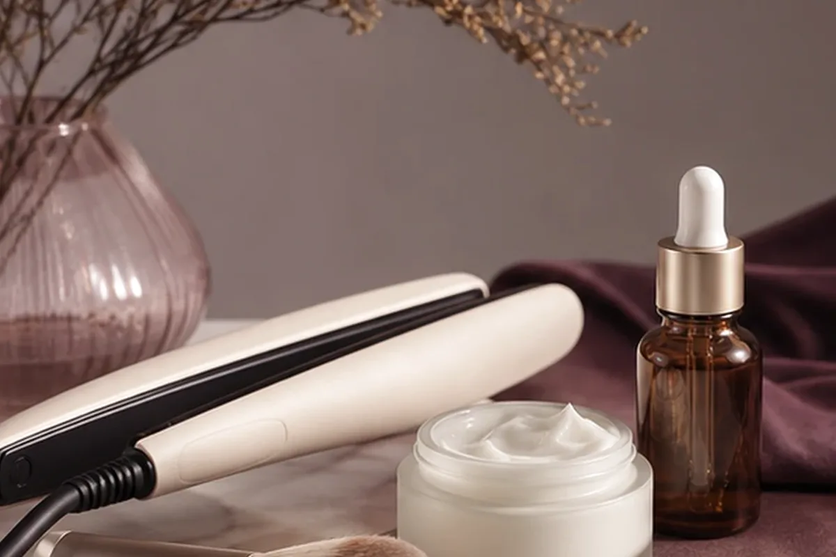 Hochwertige Beauty-Inszenierung zu Auswahlkriterien für Warmluftbürste mit Premium-Anspruch
