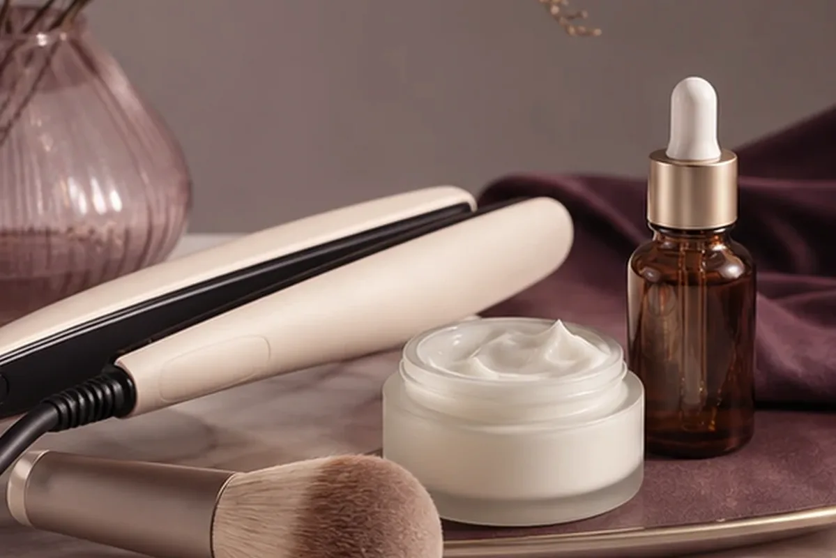 Hochwertige Beauty-Inszenierung zu Auswahlkriterien für Hitzeschutz
