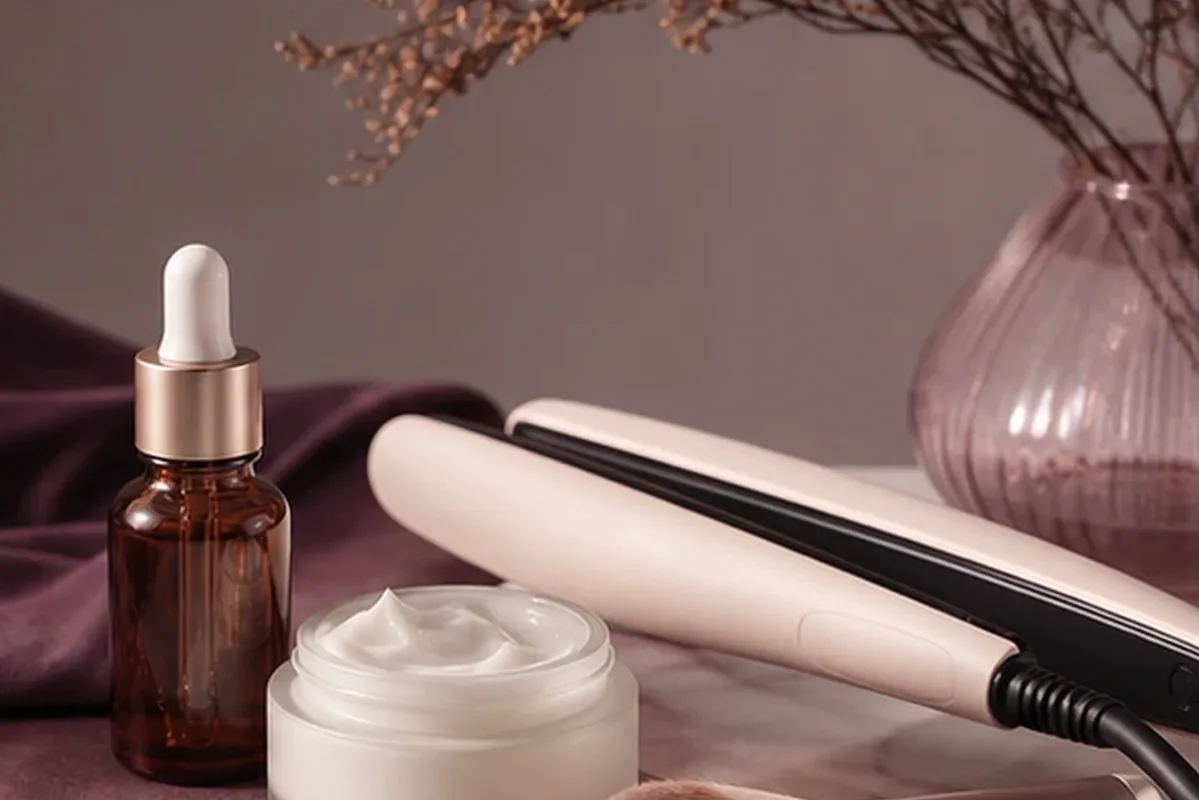 Redaktionelle Detailaufnahme zur Orientierung bei Lockencreme für strapaziertes Haar