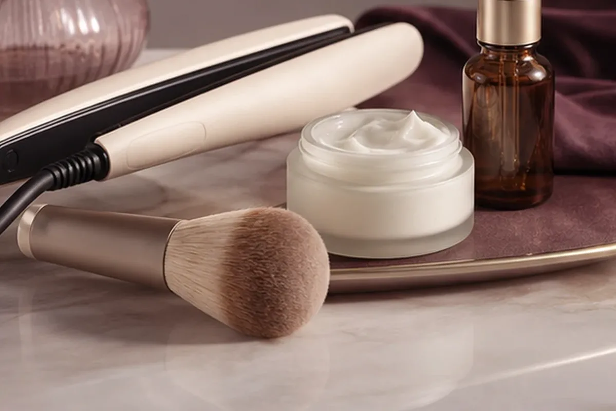 Hochwertige Beauty-Inszenierung zu Auswahlkriterien für Gesichtssauna bei wenig Zeit
