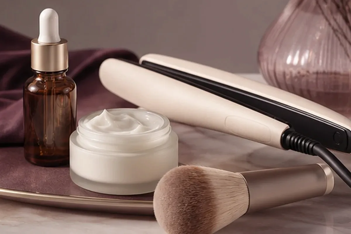 Hochwertige Beauty-Inszenierung zu Auswahlkriterien für Silbershampoo für lockiges Haar