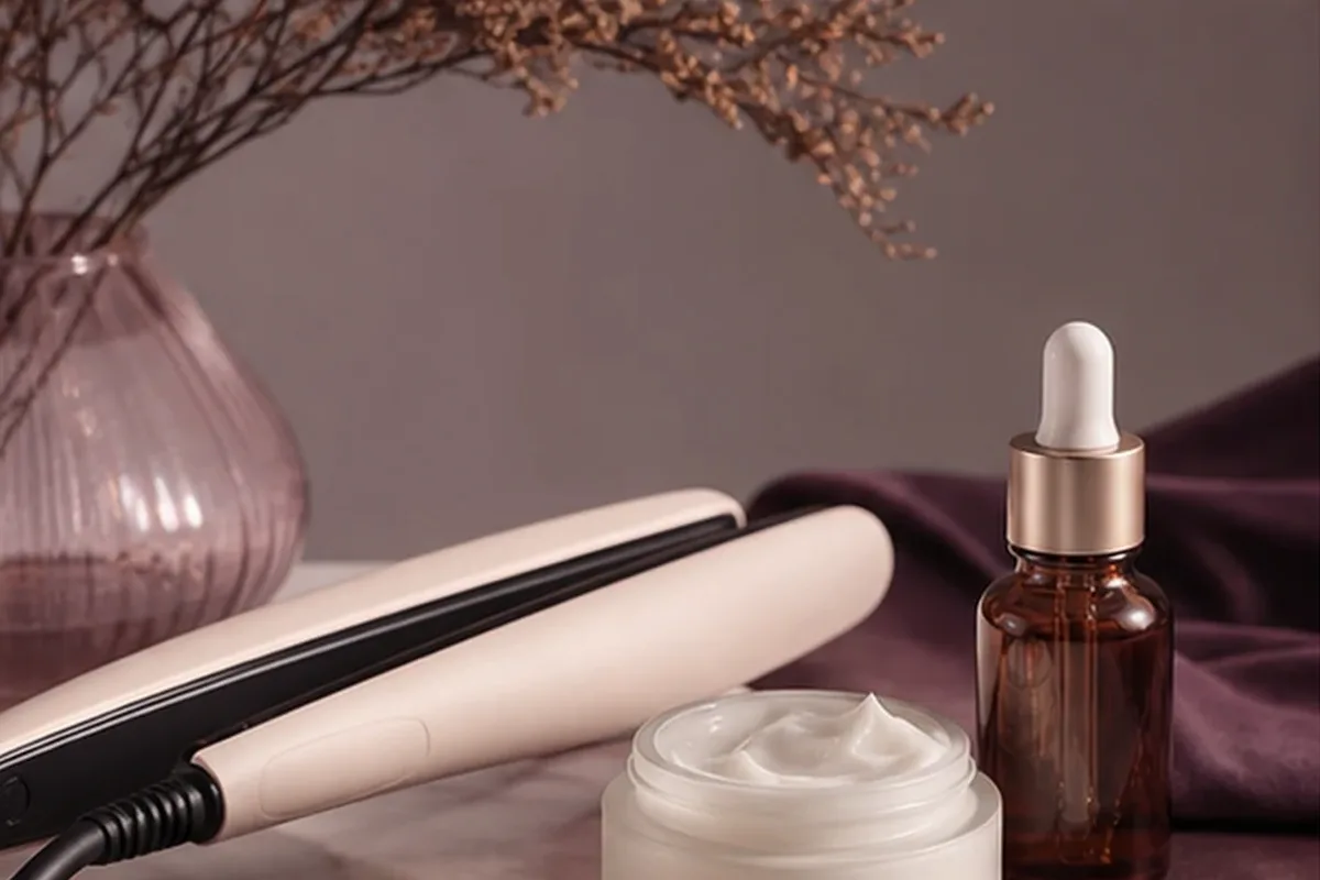 Hochwertige Beauty-Inszenierung zu Auswahlkriterien für Glätteisen für Anfänger
