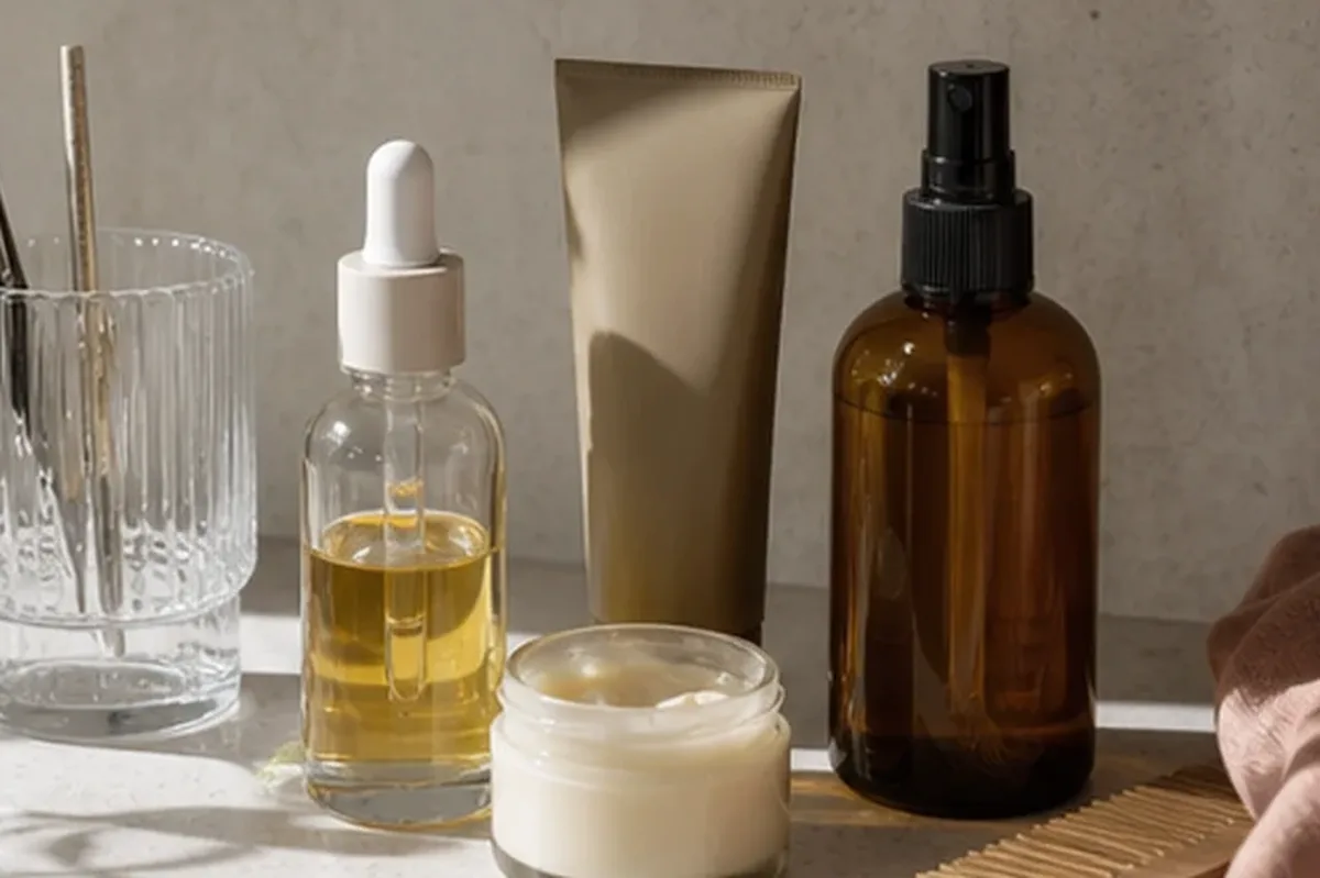 Hochwertige Beauty-Inszenierung zu Auswahlkriterien für Warmluftbürste für lockiges Haar