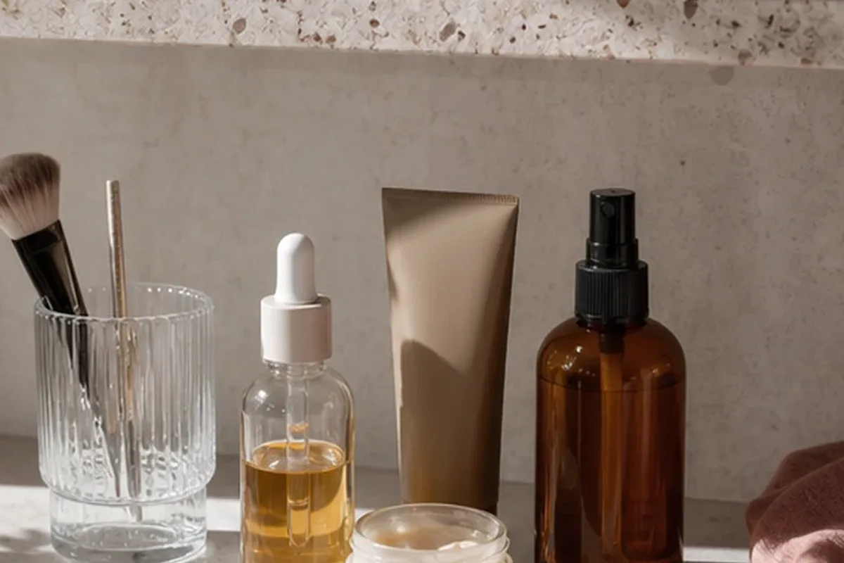 Redaktionelle Detailaufnahme zur Orientierung bei Niacinamid-Serum bei ersten Fältchen