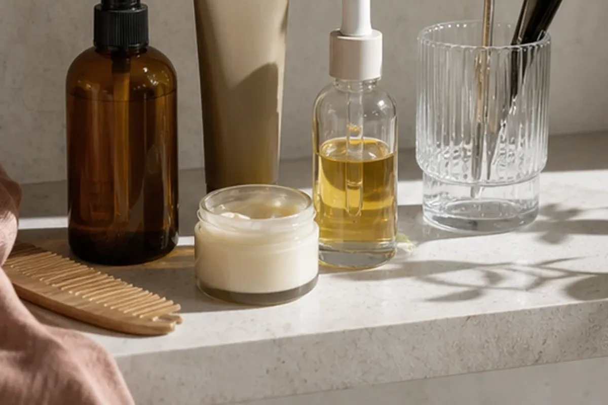 Hochwertige Beauty-Inszenierung zu Auswahlkriterien für Gesichtscreme für Mischhaut