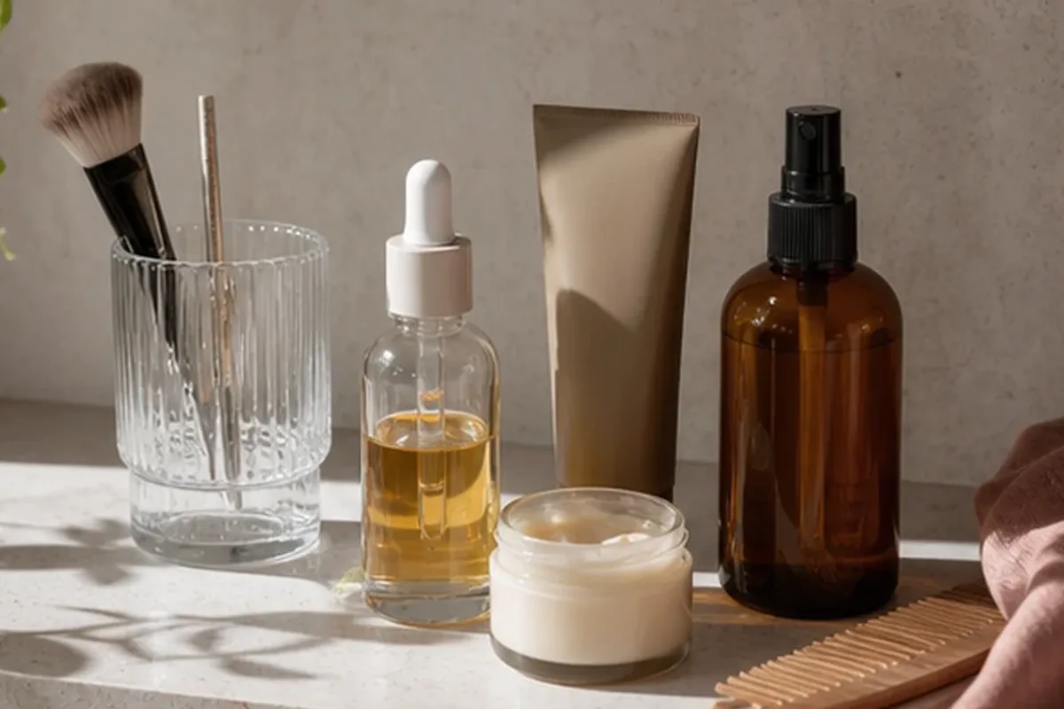 Hochwertige Beauty-Inszenierung zu Auswahlkriterien für Puder für ölige Haut