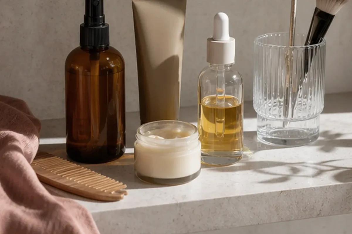 Redaktionelle Detailaufnahme zur Orientierung bei Anti-Aging-Routine für empfindliche Haut