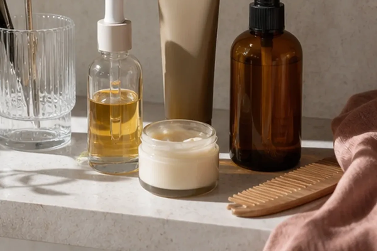 Hochwertige Beauty-Inszenierung zu Auswahlkriterien für Gesichtscreme bei Pigmentflecken