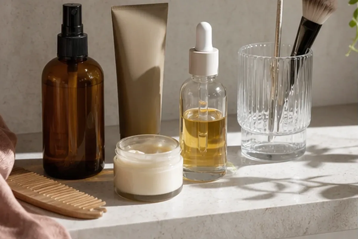 Hochwertige Beauty-Inszenierung zu Auswahlkriterien für Eau de Parfum für einen minimalistischen Stil