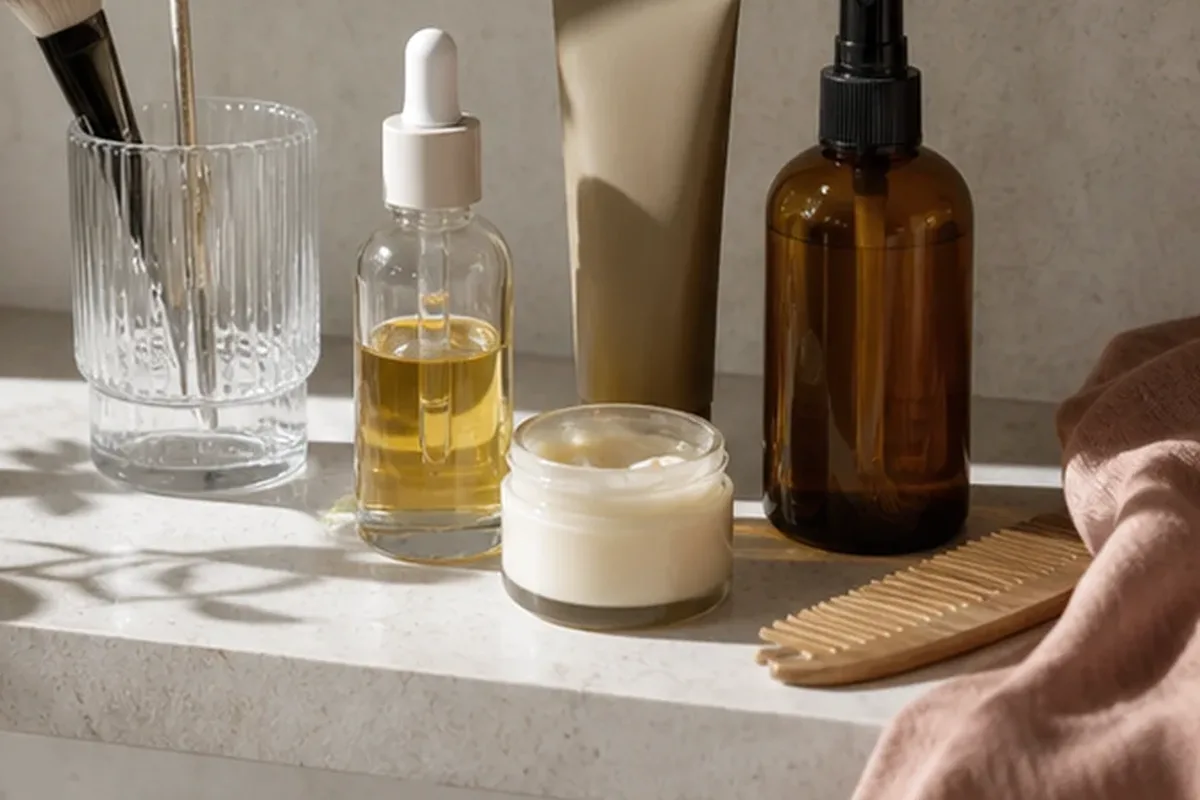 Redaktionelle Detailaufnahme zur Orientierung bei Setting Spray für empfindliche Haut