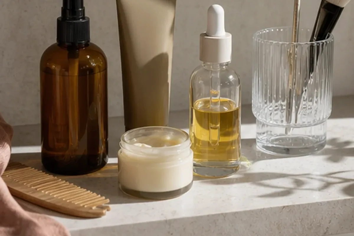 Hochwertige Beauty-Inszenierung zu Auswahlkriterien für Haartrockner für lockiges Haar