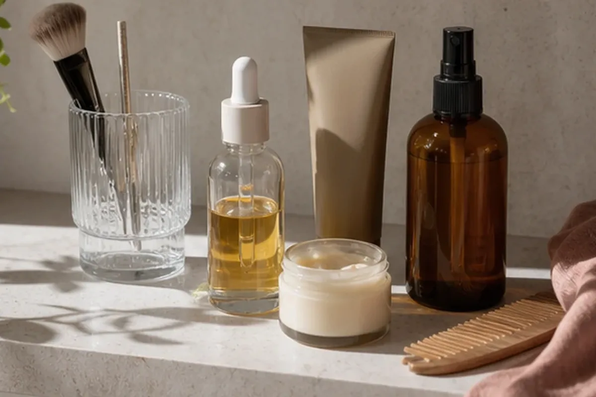 Redaktionelle Detailaufnahme zur Orientierung bei Vitamin-C-Serum bei Rötungen