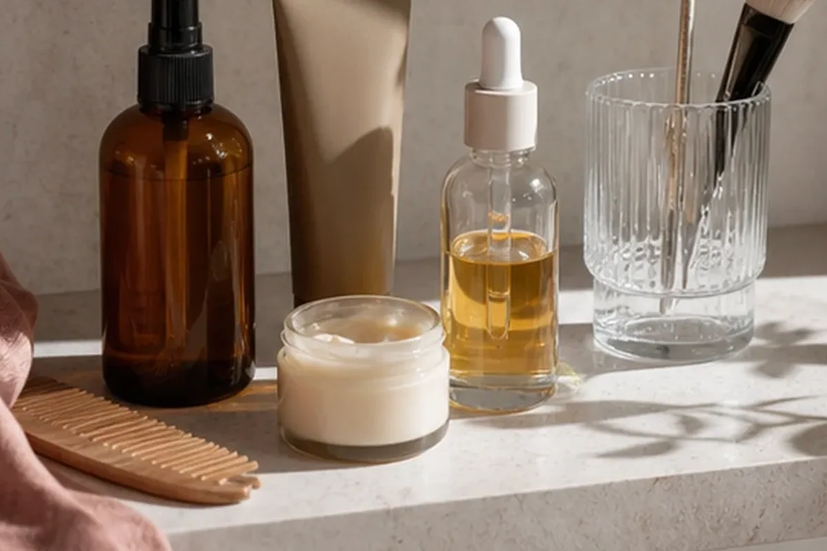 Hochwertige Beauty-Inszenierung zu Auswahlkriterien für Haartrockner bei Frizz