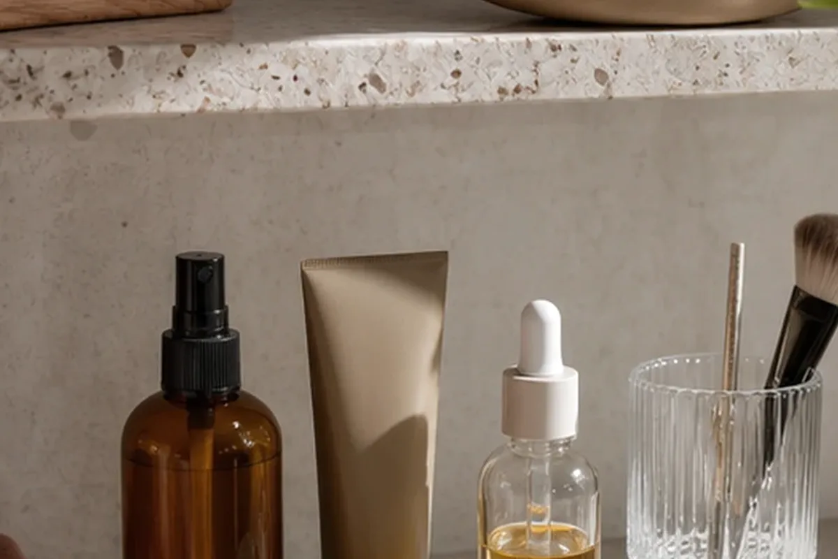 Hochwertige Beauty-Inszenierung zu Auswahlkriterien für Kosmetikspiegel für Reisen