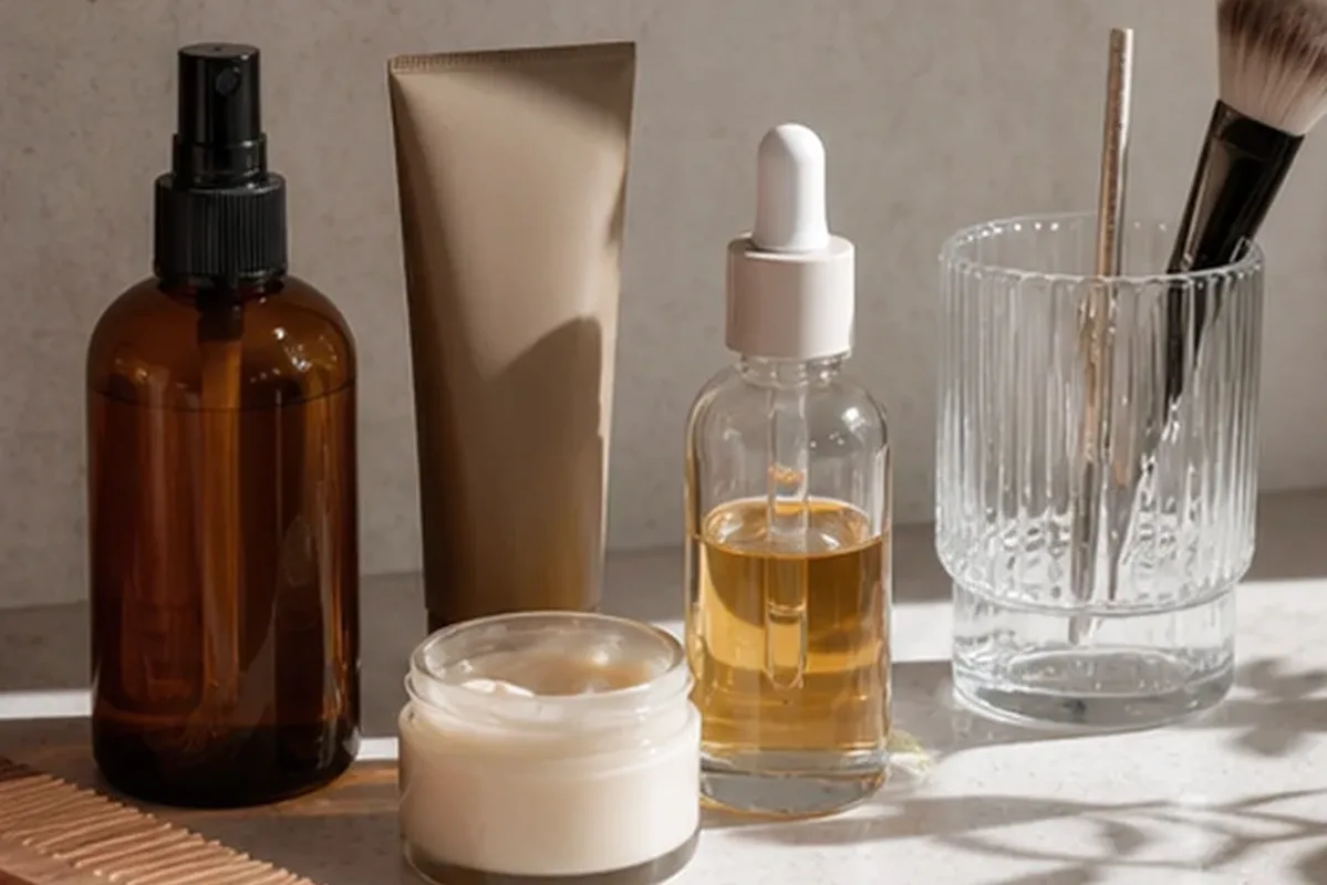 Hochwertige Beauty-Inszenierung zu Auswahlkriterien für Lockencreme für empfindliche Kopfhaut