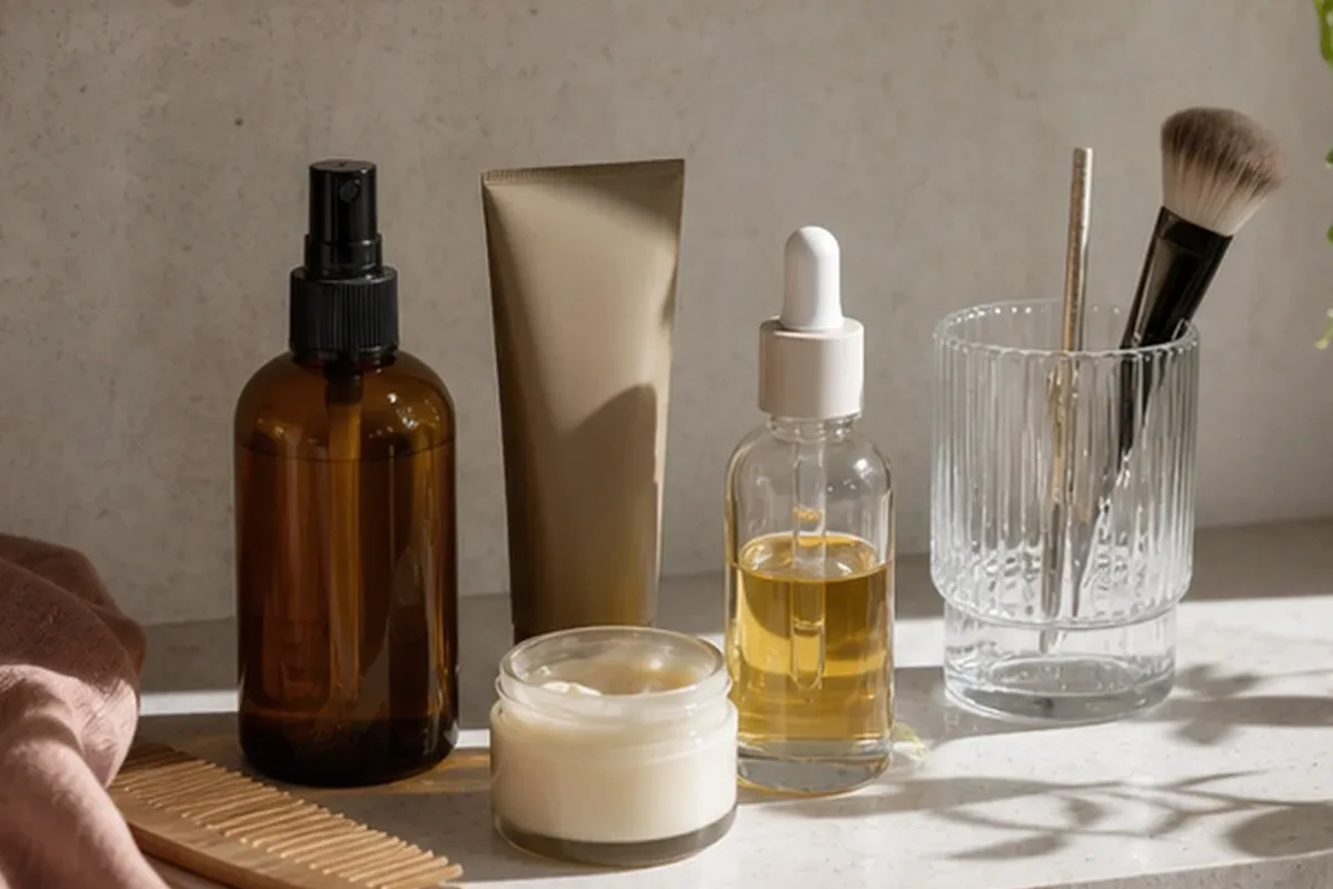 Hochwertige Beauty-Inszenierung zu Auswahlkriterien für Volumenspray für lockiges Haar