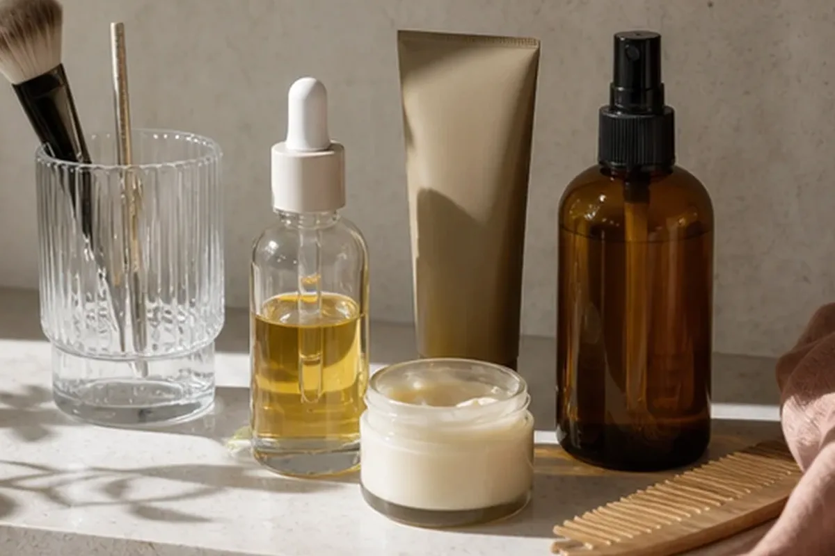 Hochwertige Beauty-Inszenierung zu Auswahlkriterien für Niacinamid-Serum bei Pigmentflecken