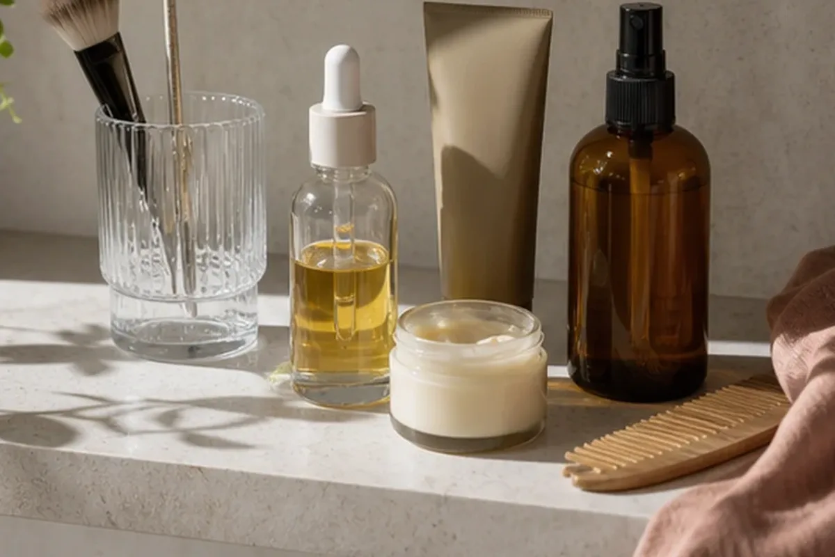 Hochwertige Beauty-Inszenierung zu Auswahlkriterien für Warmluftbürste für feines Haar
