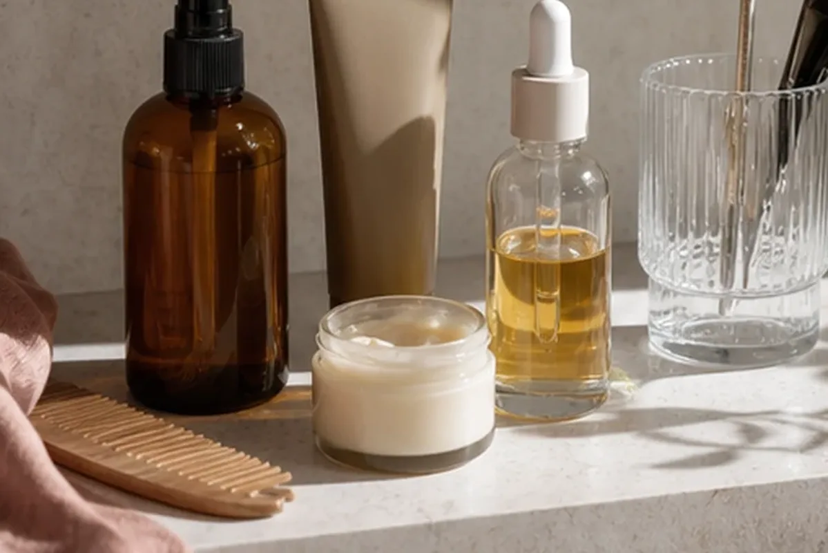 Hochwertige Beauty-Inszenierung zu Auswahlkriterien für Haartrockner bei Frizz