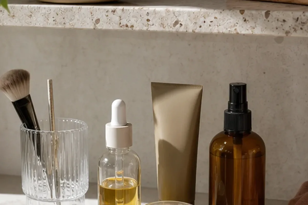 Hochwertige Beauty-Inszenierung zu Auswahlkriterien für Gesichtscreme für fettige Haut