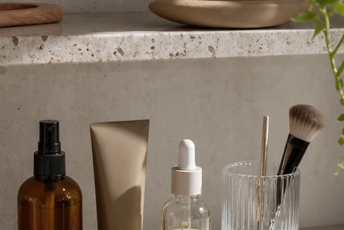 Redaktionelle Detailaufnahme zur Orientierung bei Vitamin-C-Serum für trockene Haut