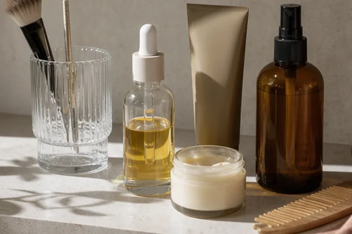Hochwertige Beauty-Inszenierung zu Auswahlkriterien für Mizellenwasser bei Rötungen