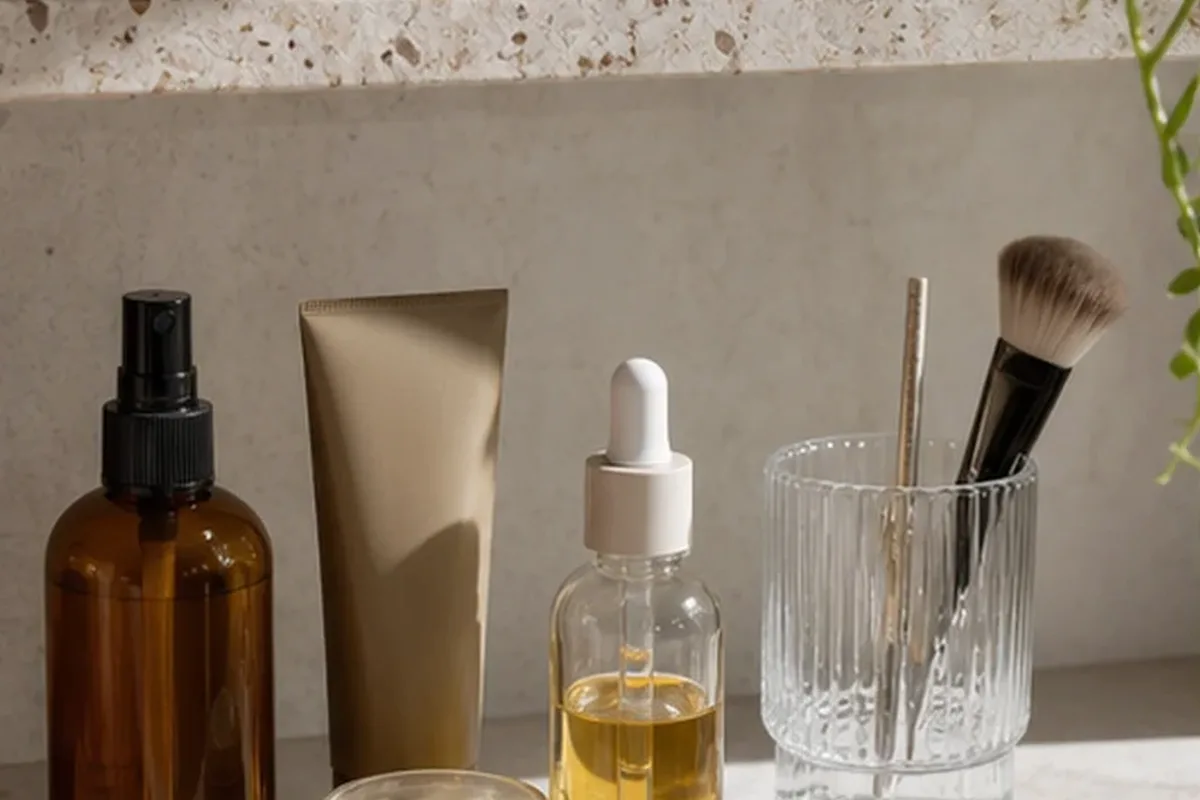 Hochwertige Beauty-Inszenierung zu Auswahlkriterien für Retinol-Serum für fettige Haut
