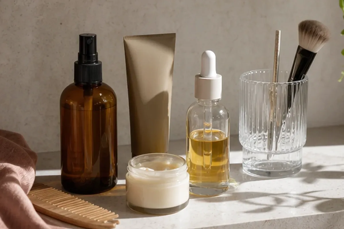 Hochwertige Beauty-Inszenierung zu Auswahlkriterien für Unisex-Parfum bei warmem Wetter