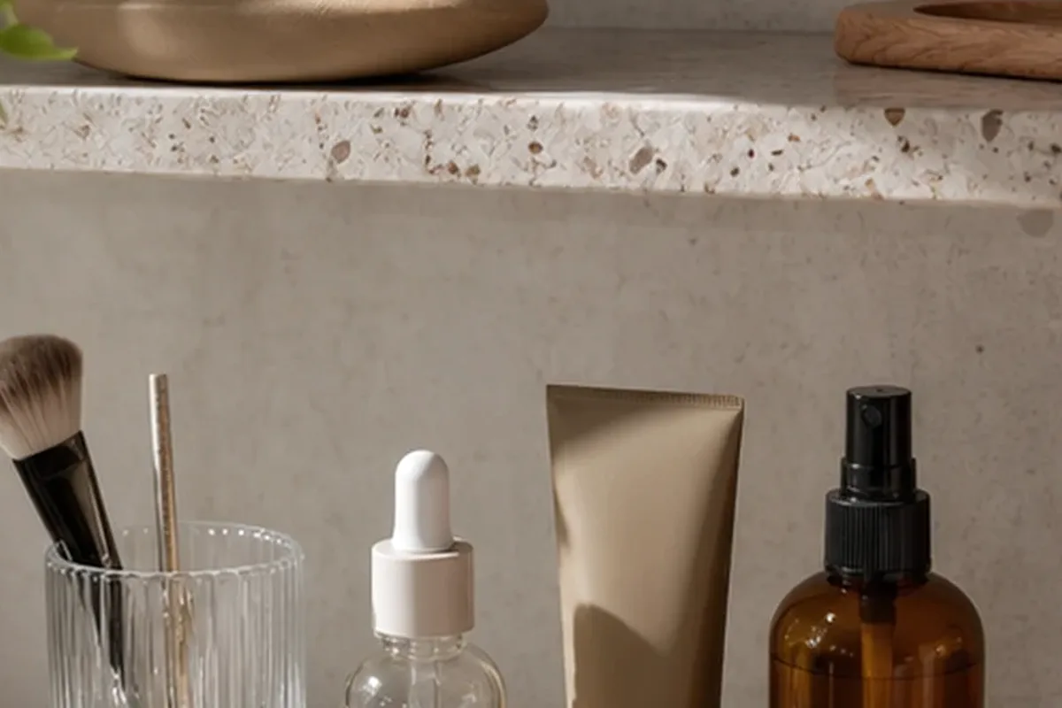 Hochwertige Beauty-Inszenierung zu Auswahlkriterien für Haartrockner bei fettigem Ansatz