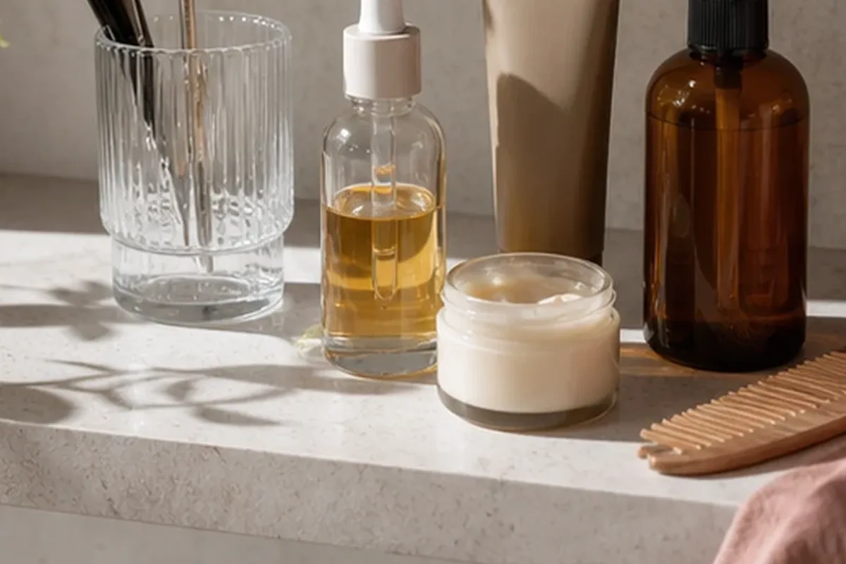 Hochwertige Beauty-Inszenierung zu Auswahlkriterien für Volumenspray für lockiges Haar