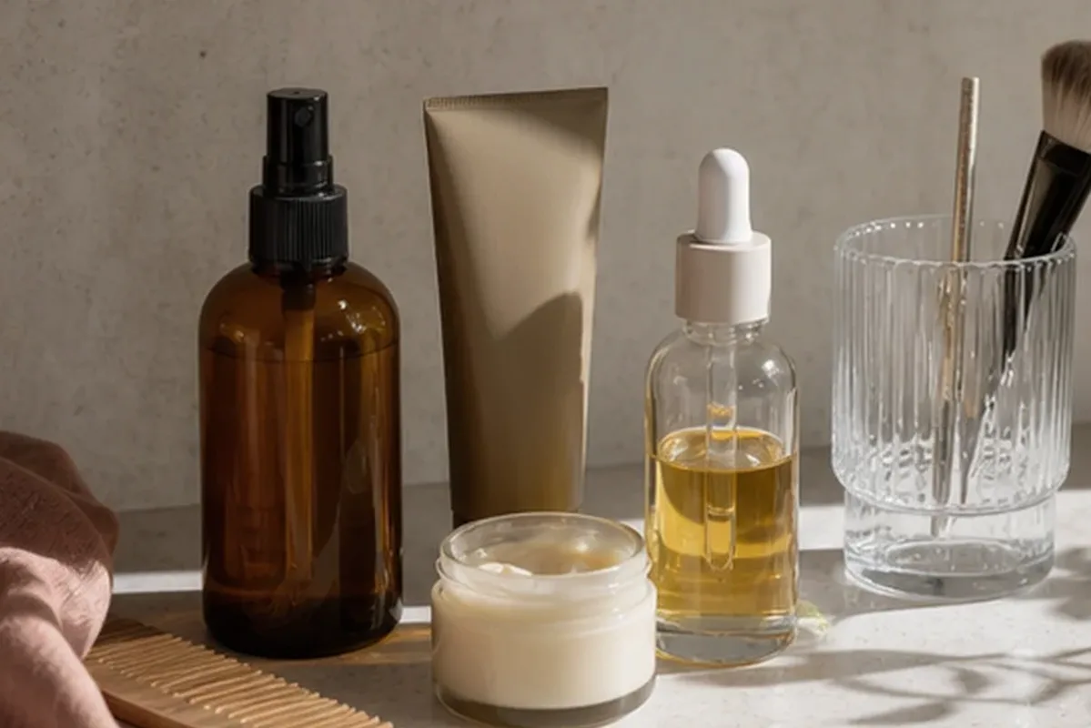 Hochwertige Beauty-Inszenierung zu Auswahlkriterien für Niacinamid-Serum für empfindliche Haut