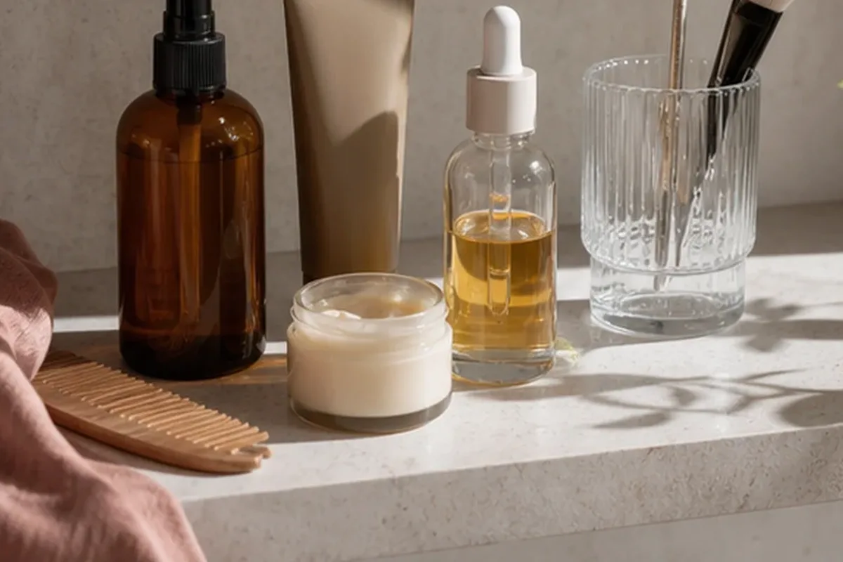 Hochwertige Beauty-Inszenierung zu Auswahlkriterien für Hautbarriere-Pflege für trockene Haut