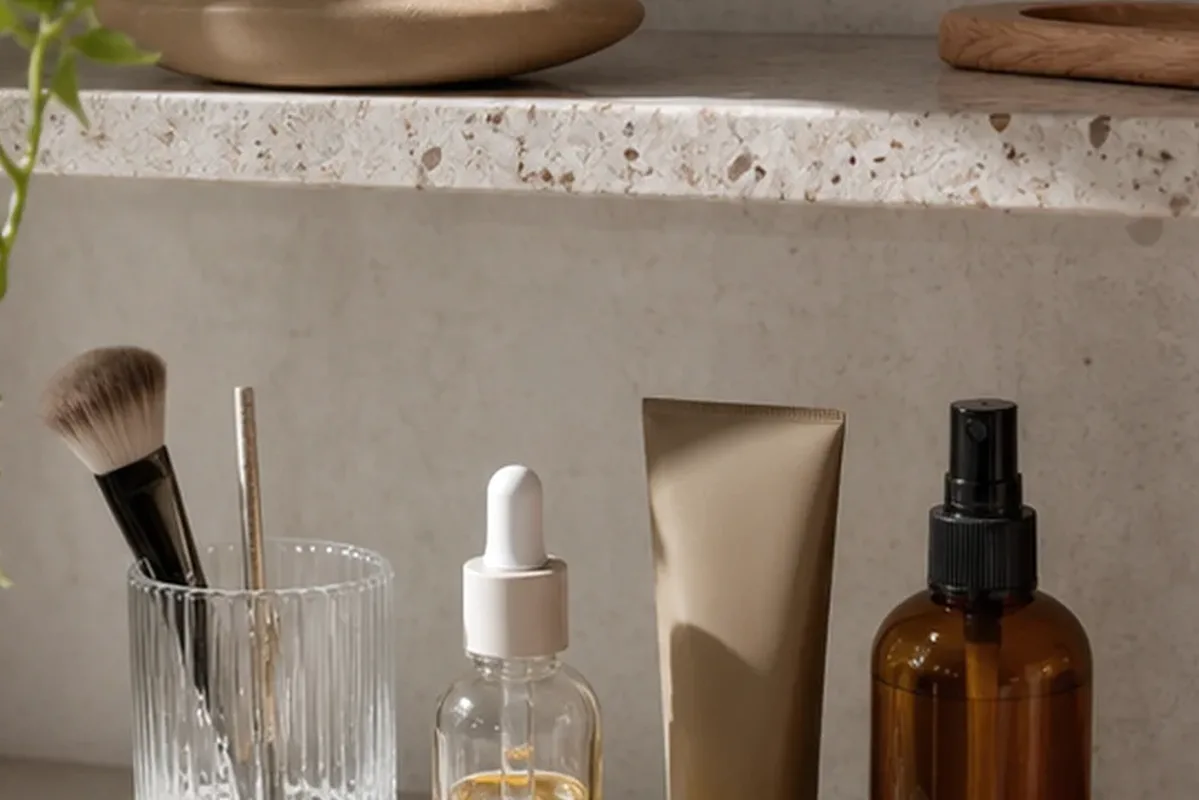 Redaktionelle Detailaufnahme zur Orientierung bei Skin Tint bei großen Poren