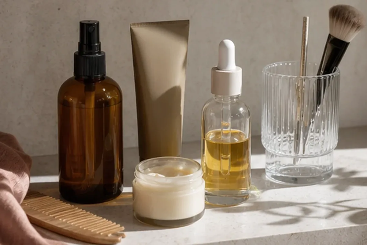 Hochwertige Beauty-Inszenierung zu Auswahlkriterien für Tiefenreinigungsshampoo bei Frizz
