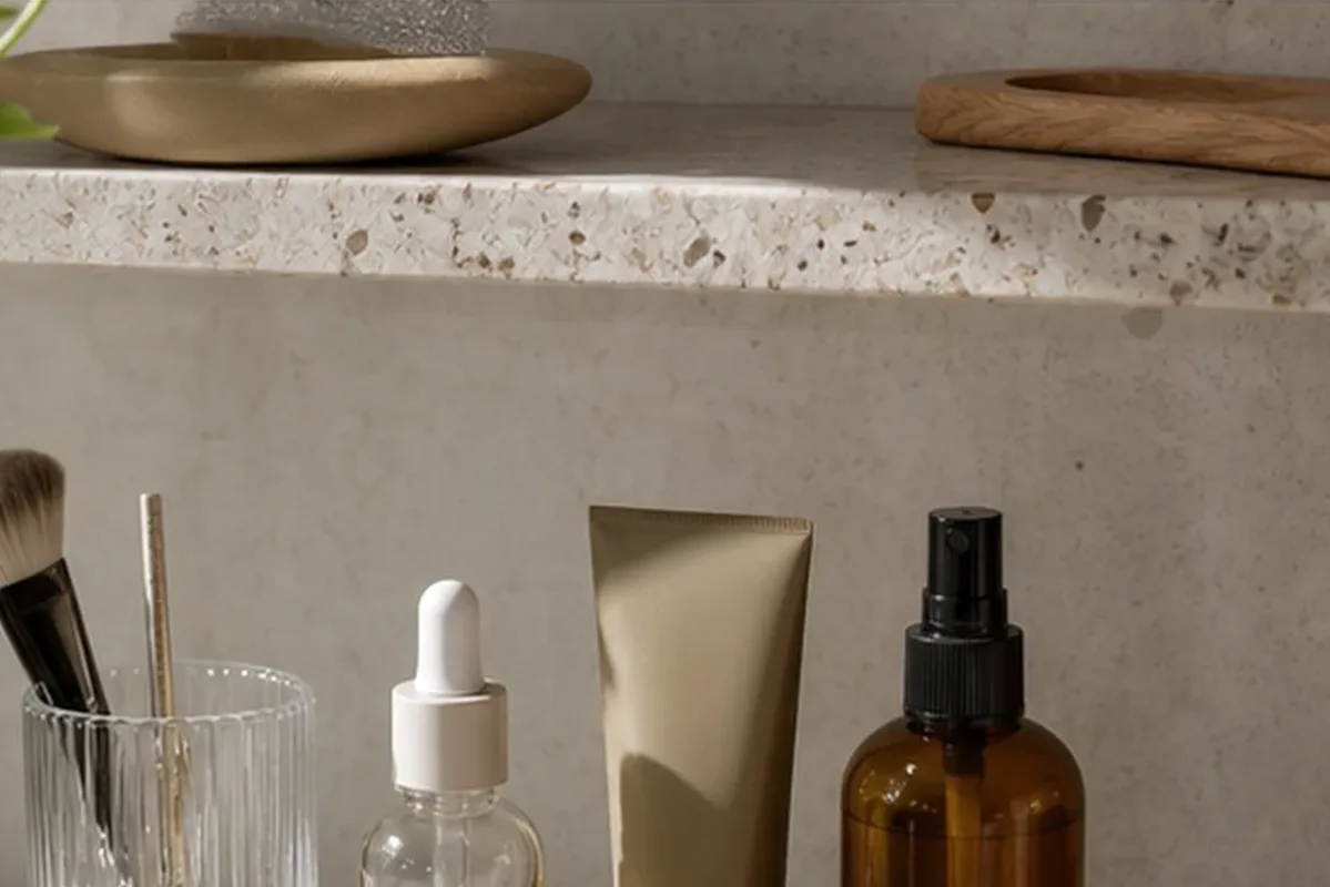 Redaktionelle Detailaufnahme zur Orientierung bei Skin Tint für ölige Haut
