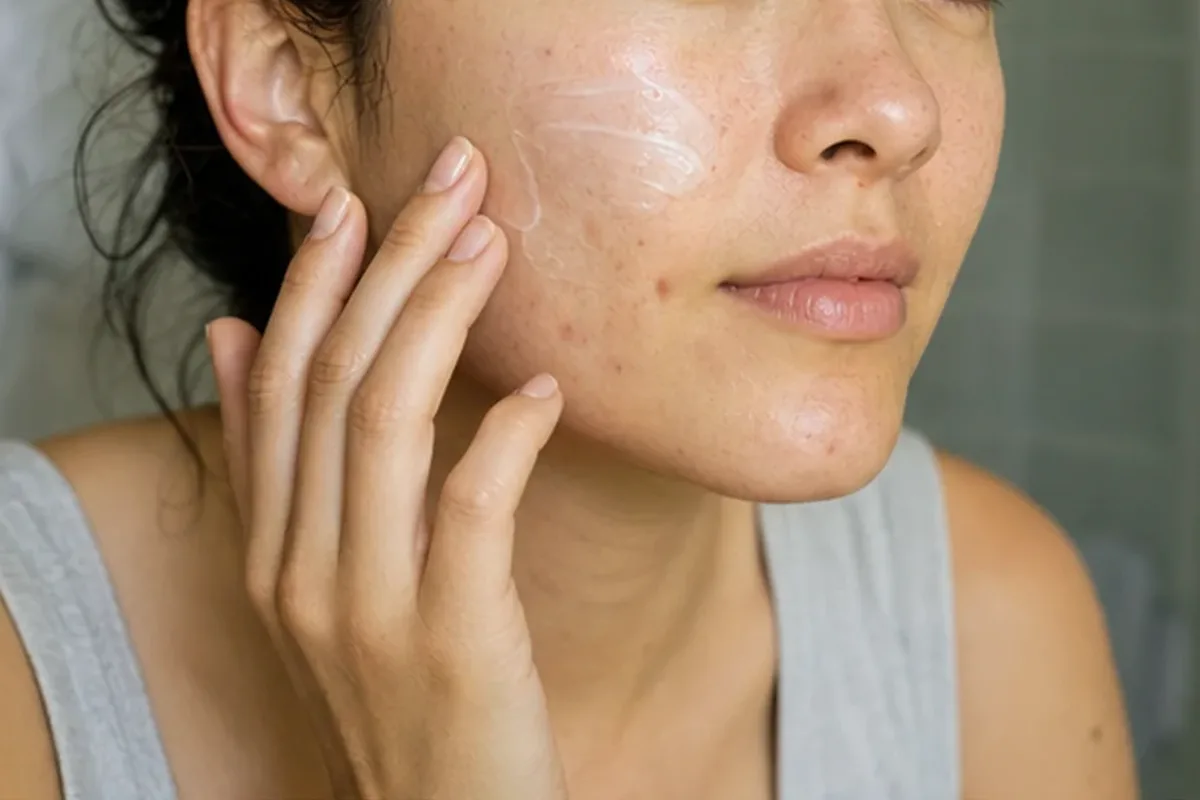 Authentischer Wohlfühlmoment passend zum Beauty-Thema Augenpflege für trockene Haut