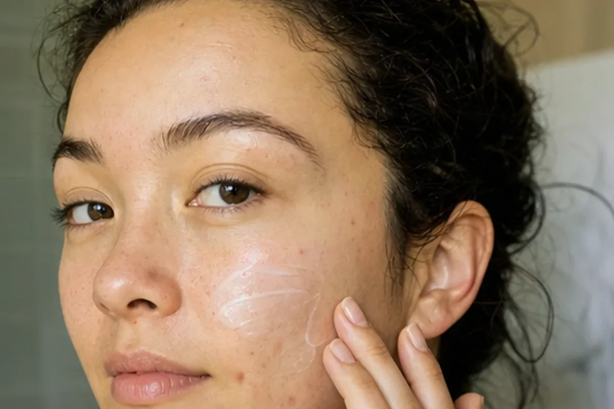 Redaktioneller Beauty-Moment zur Ausgangslage bei Gesichtsmaske für Mischhaut