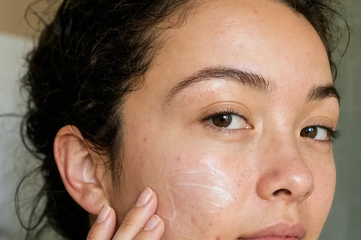 Authentische Beauty-Routine passend zum Thema Niacinamid-Serum bei ersten Fältchen