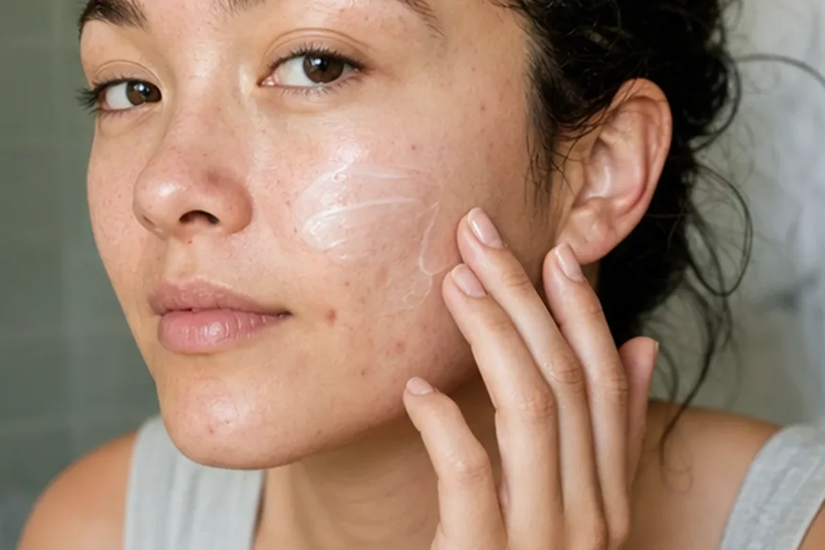 Hochwertige Beauty-Inszenierung zu Auswahlkriterien für Gesichtsreinigung bei Pigmentflecken