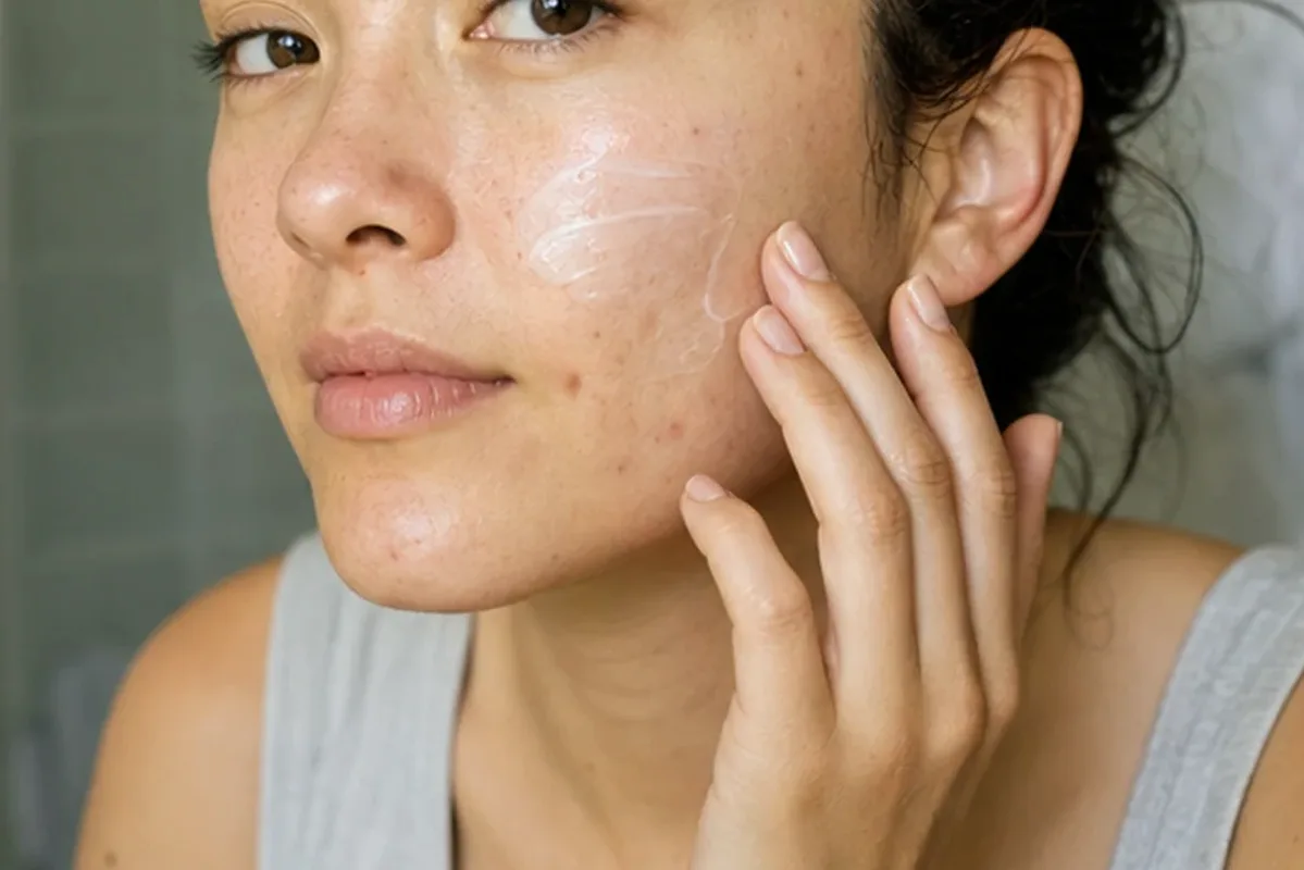 Authentische Beauty-Routine passend zum Thema Retinol-Serum bei ersten Fältchen