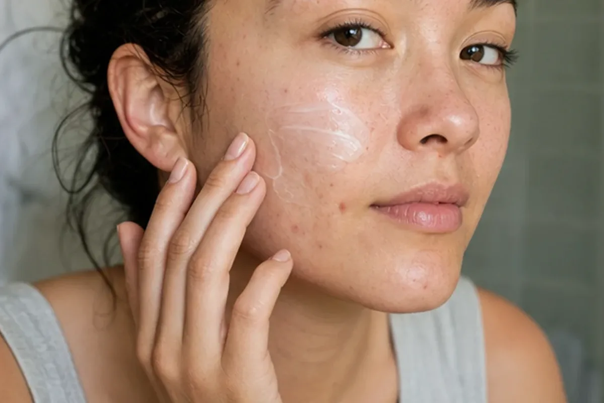 Redaktioneller Beauty-Moment zur Ausgangslage bei Vitamin-C-Serum für fettige Haut