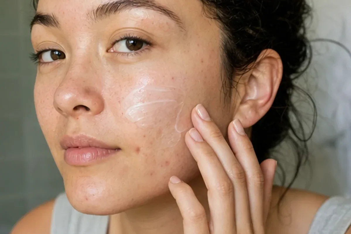 Authentischer Wohlfühlmoment passend zum Beauty-Thema Feuchtigkeitsserum bei Pigmentflecken