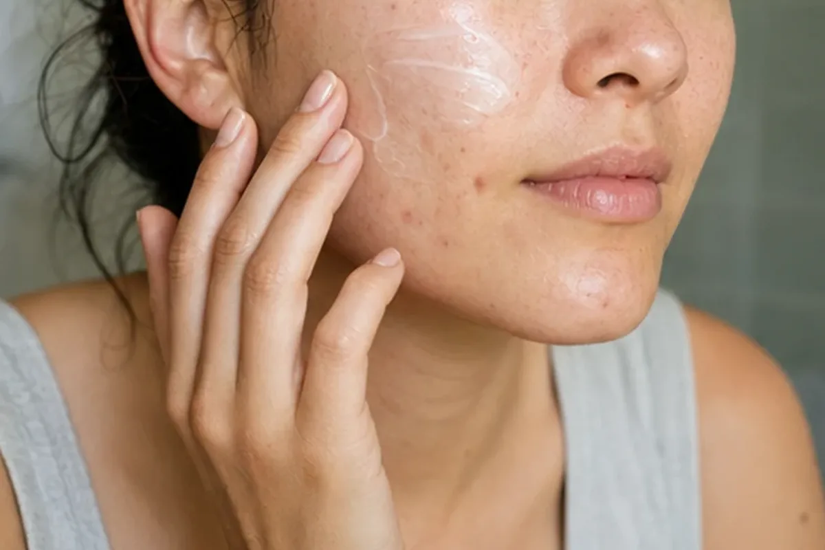 Authentischer Wohlfühlmoment passend zum Beauty-Thema Hautbarriere-Pflege für empfindliche Haut