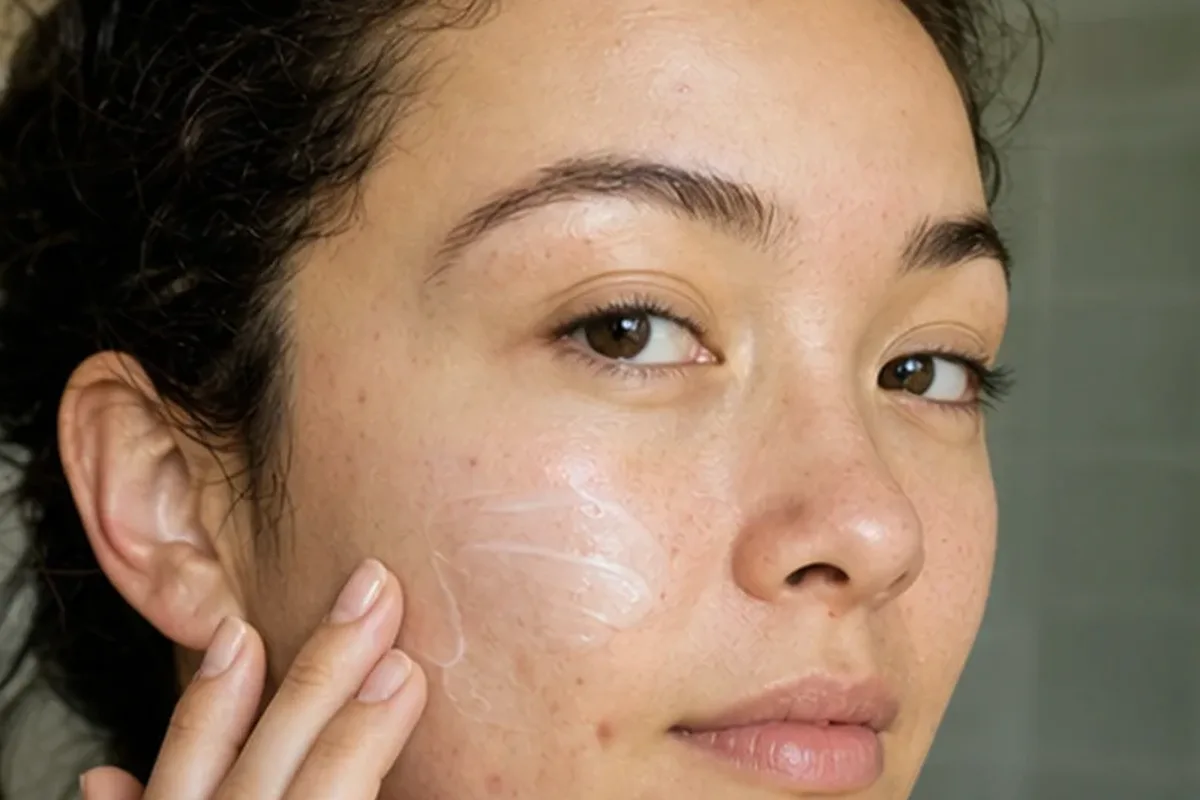 Authentischer Wohlfühlmoment passend zum Beauty-Thema Mizellenwasser bei Pigmentflecken