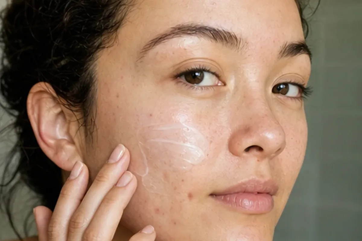 Emotionaler und authentischer Anwendungsmoment rund um Hyaluron-Serum für empfindliche Haut