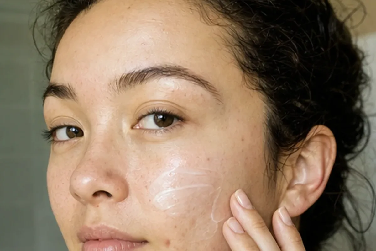 Authentischer Wohlfühlmoment passend zum Beauty-Thema Niacinamid-Serum bei Rötungen