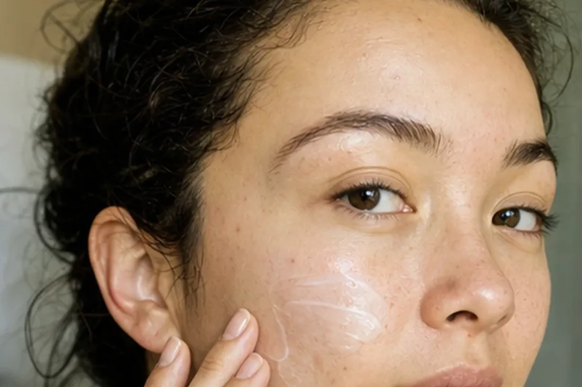 Authentischer Wohlfühlmoment passend zum Beauty-Thema Hautbarriere-Pflege bei Rötungen