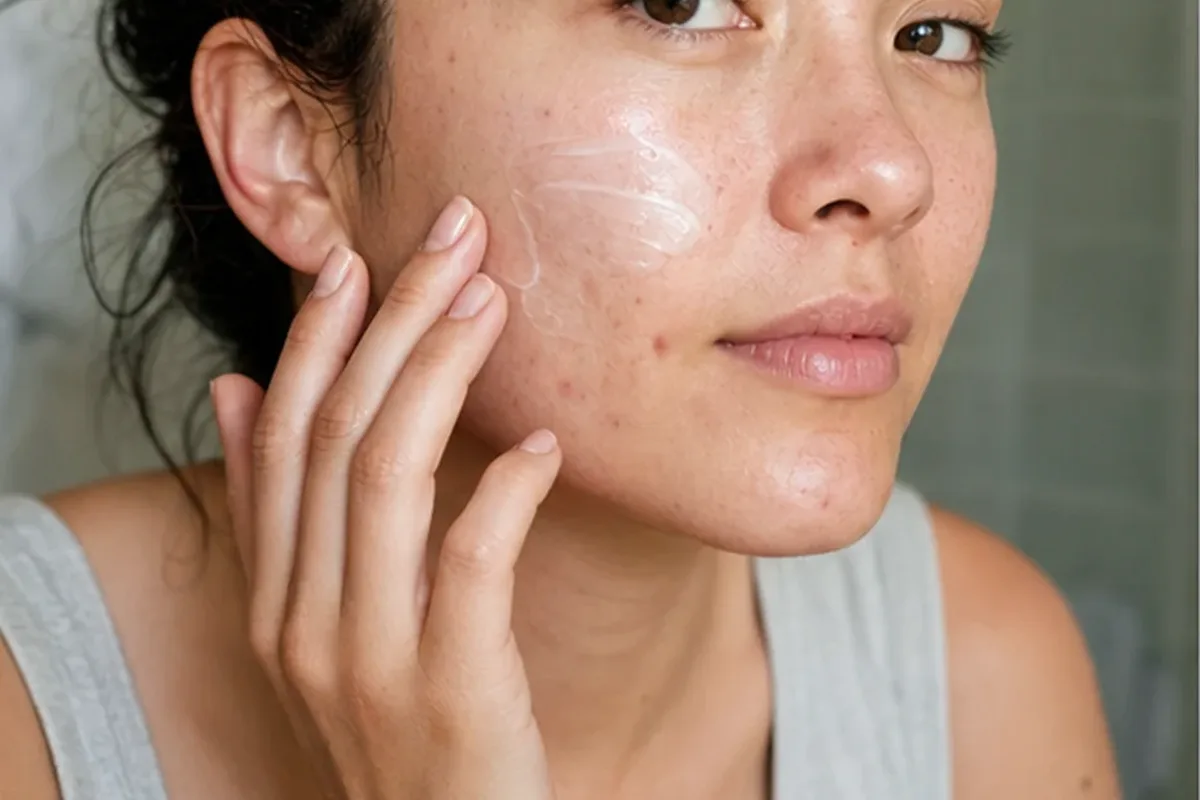 Hochwertige Beauty-Inszenierung zu Auswahlkriterien für Niacinamid-Serum für Mischhaut