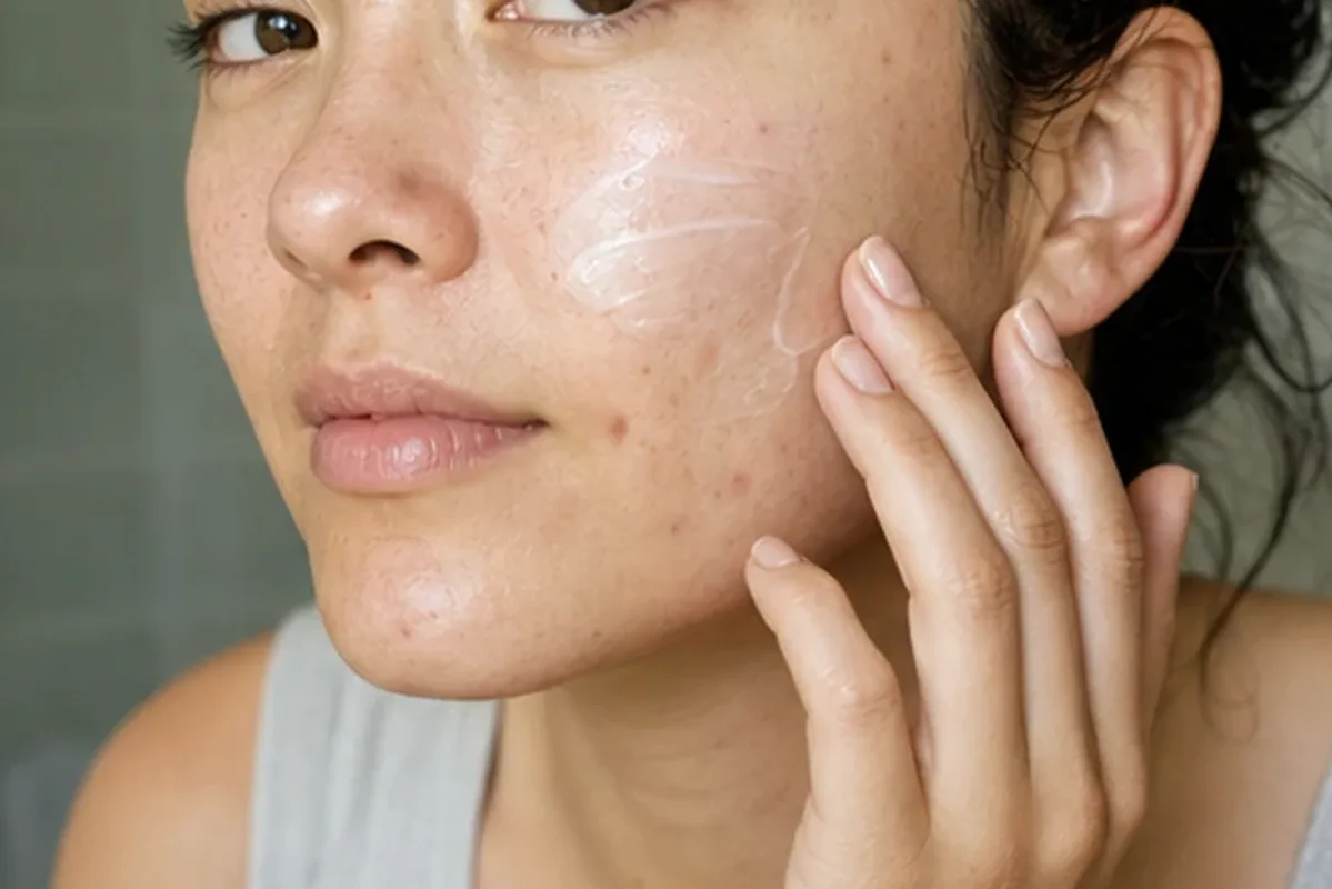 Hochwertige Beauty-Inszenierung zu Auswahlkriterien für Hyaluron-Serum für unreine Haut