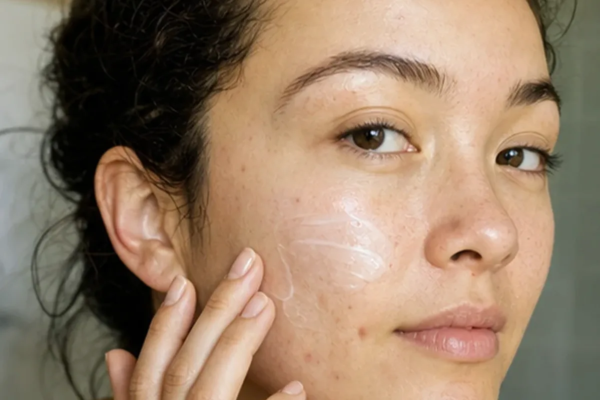 Hochwertige Beauty-Inszenierung zu Auswahlkriterien für Hyaluron-Serum für Mischhaut